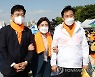 오세훈·송영길, 학교폭력예방 캠페인 참석