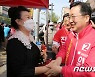 이장우 유성에서 시민들에게 지지호소