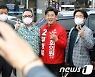제주시 을 부상일, 지지자들과 '한 컷'
