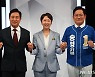 손 맞잡은 오세훈-권수정-송영길