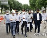 침수대비 공사 현장 방문한 우범기 전주시장 당선인 "시민안전이 최우선"