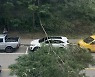 가로수 쓰러지고 덮개 날아가고..충북서 강풍 피해 속출(종합)