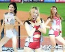 마스크 벗은 kt 치어리더들 [MK포토]