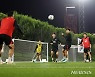 훈련하는 축구대표팀