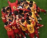[월드컵] 모라타 선제골에 환호하는 스페인 대표팀