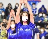 [ST포토] 치어리더 이시아 '손 머리 위로'