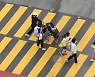 눈에 더 잘보이는 노란색 횡단보도