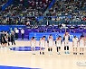 여자농구 남북대결, 보이지 않는 경계선[포토]