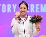 단식 동메달 신유빈의 밝은 표정
