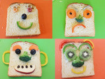 식빵으로 재미있는 얼굴 만들기