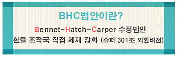 미국의 환율 조작국 제재법안, BHC법안이란?