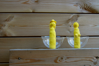 [지후나무작업실] 노란점토로 만든 지후표 스티브요니 동상
