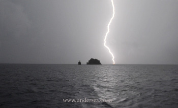 A night of rain and lightning in Raja Ampat, Indonesia