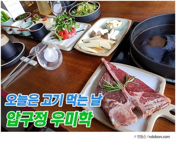 압구정맛집 우미학 숙성한우 티본스테이크 맛있는 압구정 데이트코스